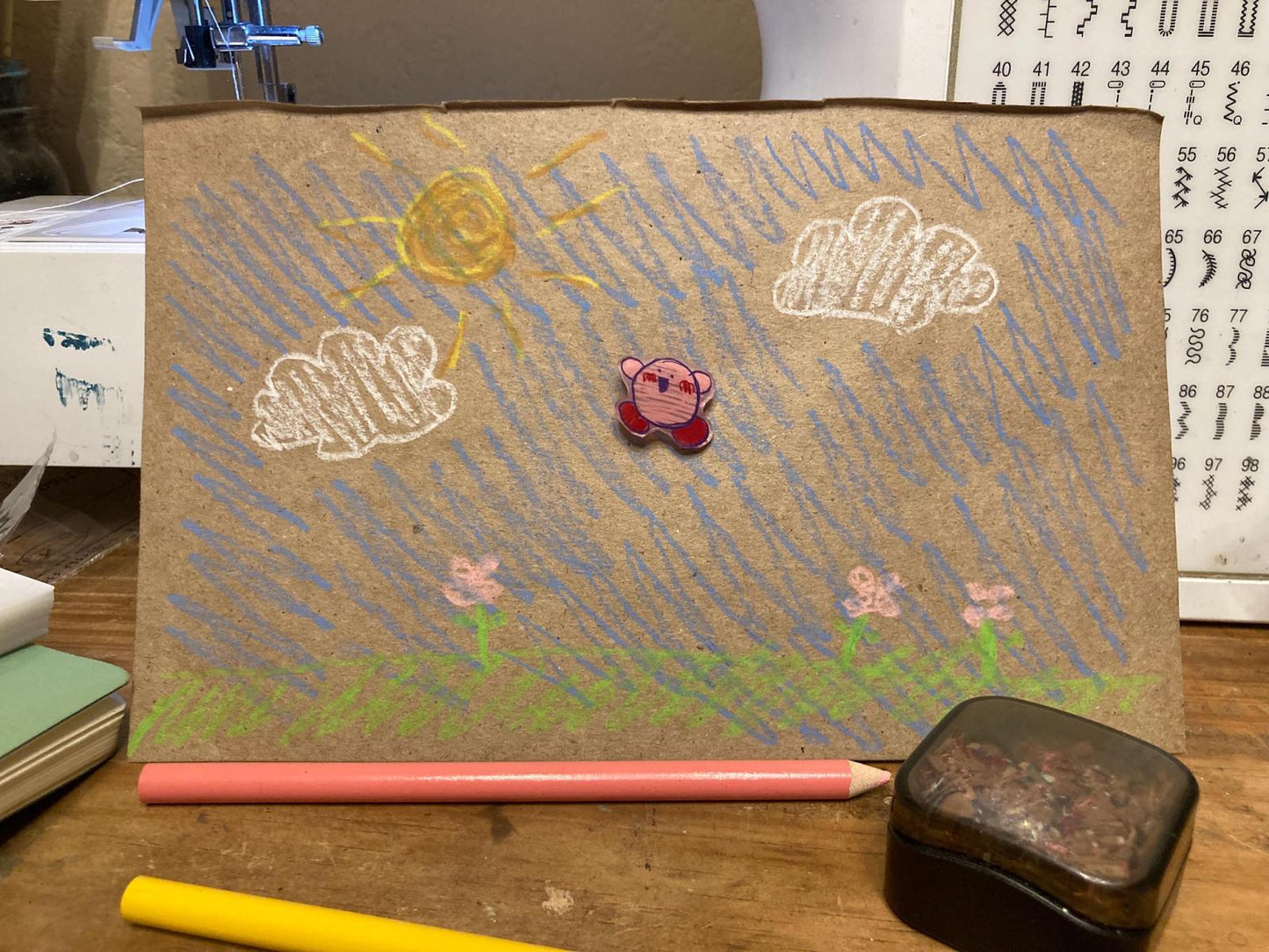 Cute Kirby Pin | Handmade Kirby video game accessory