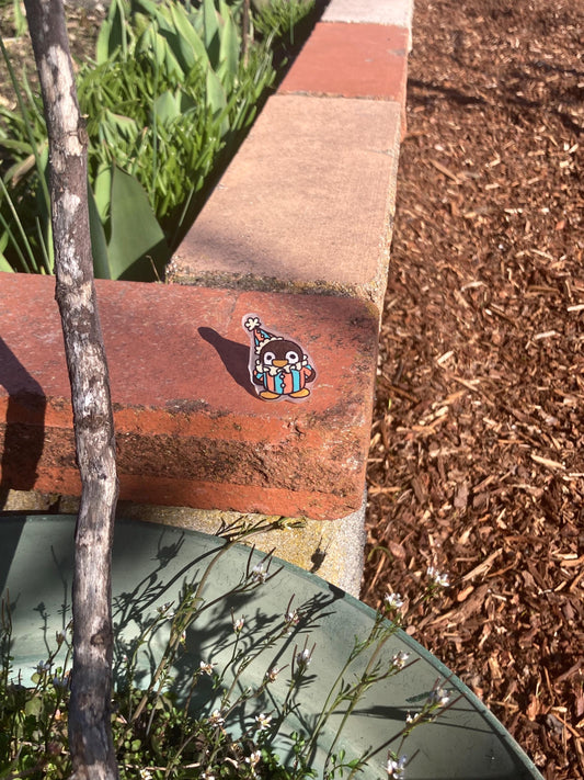 Jester Penguin | handmade silly clown pin