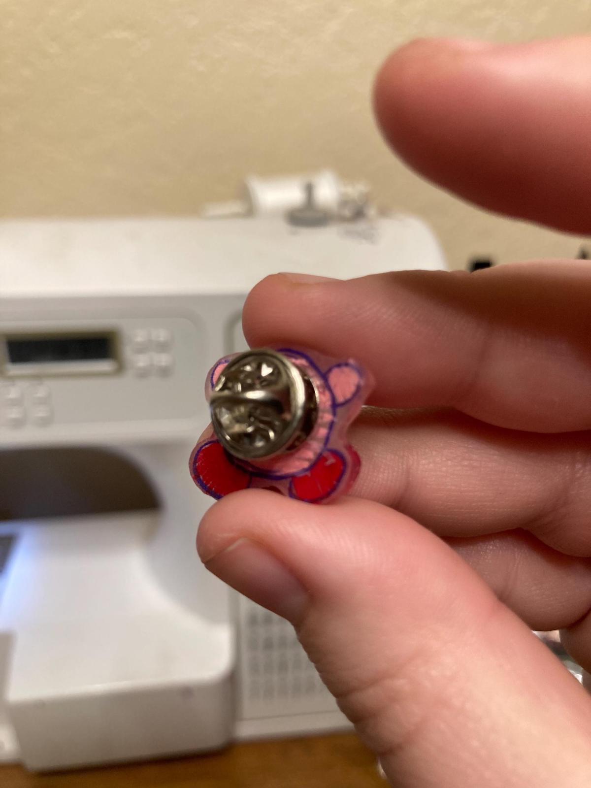 Cute Kirby Pin | Handmade Kirby video game accessory