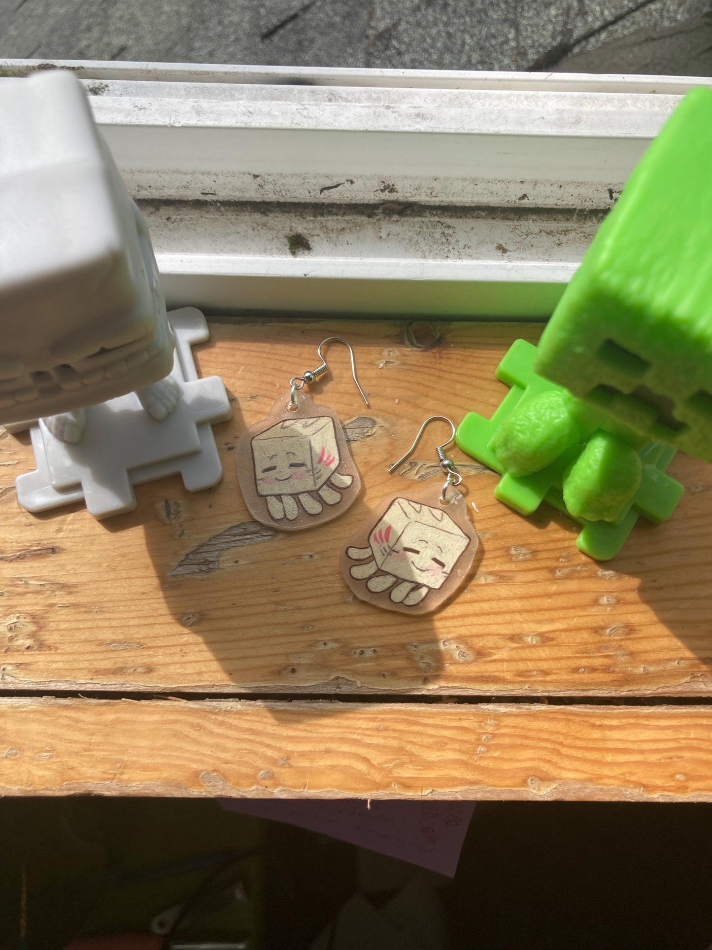 Minecraft Ghastling Earrings | Gamer dangle jewelry
